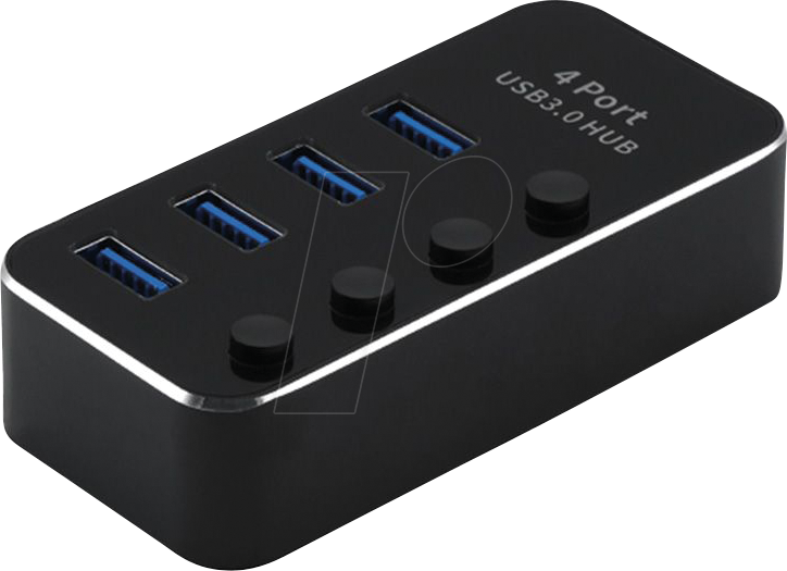 Thumbnail - ROLINE 14025056 - USB 3.0, 4-Port Hub, Schalter