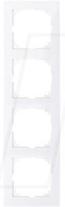 EL MPU 4040-3625 - M-PURE, Rahmen, 4-fach, aktivweiß, glänzend