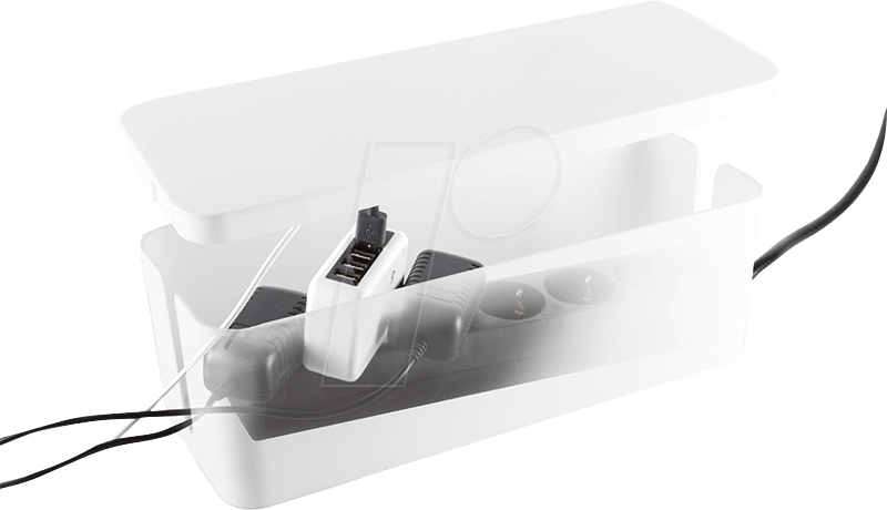 LOGILINK KAB0063 - Kabelbox, 407 x 157 x 133,5 mm, Weiß