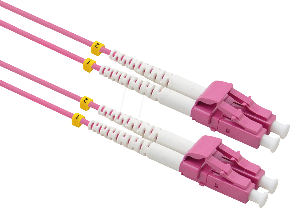 VALUE 21998833 - LWL-Kabel LC/LC OM4 50/125 µm, violett, 3 m, Low-Loss