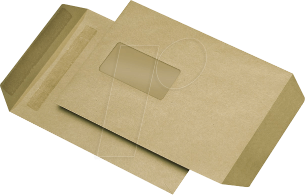 UMS 3547-500 - Versandtaschen mit Fenster, DIN C5, selbstklebend, braun