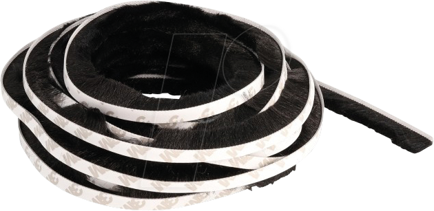 DELOCK 66895 - Bürstenstreifen selbstklebend 15 mm - Länge 5 m schwarz