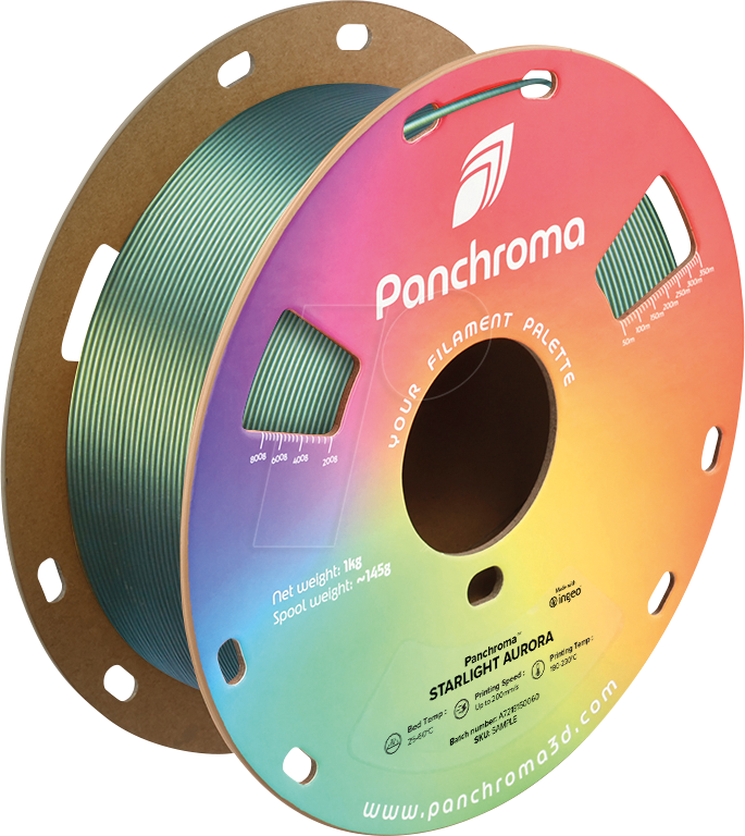 POLYMAKER CA2038 - Filament, Panchroma PLA, Starlight Aurora, 1,75 mm, 1 kg