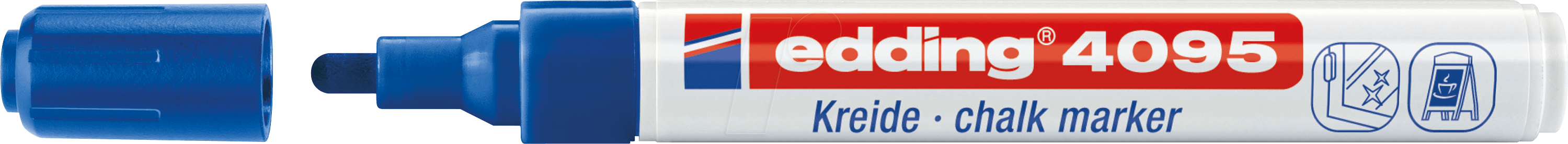 EDDING 4095BL - Kreidemarker, 2 mm - 3 mm, blau