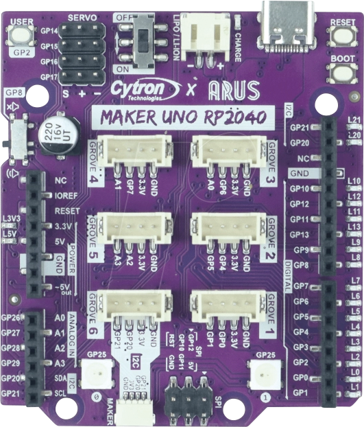 ARD UNO RP2040 - Arduino kompatibles Maker UNO Board, RP2040