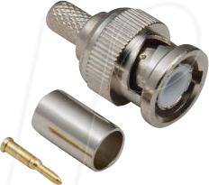 BKL 0401274 - BNC-Stecker, Crimpausf., RG 58-U, Teflon Isolation