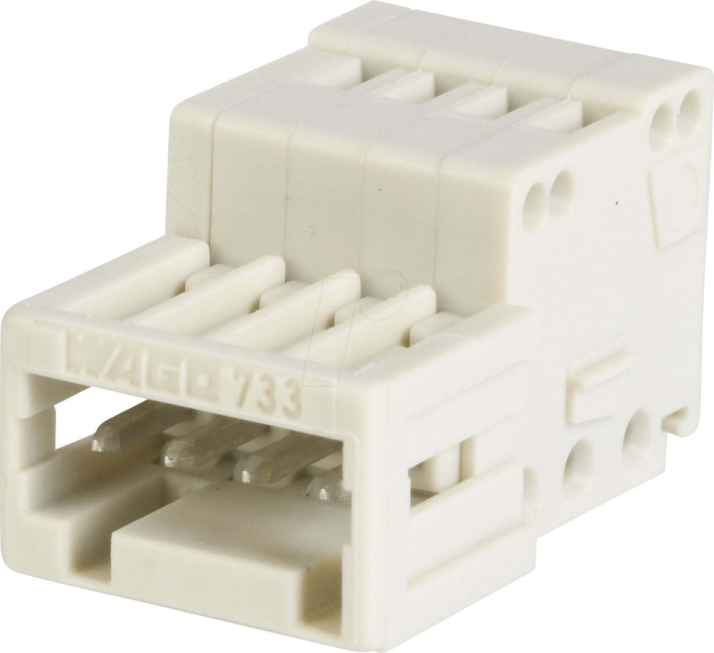 WAGO 733-204 - CAGE-CLAMP Stiftleiste, Micro, RM 2,5, 4-polig