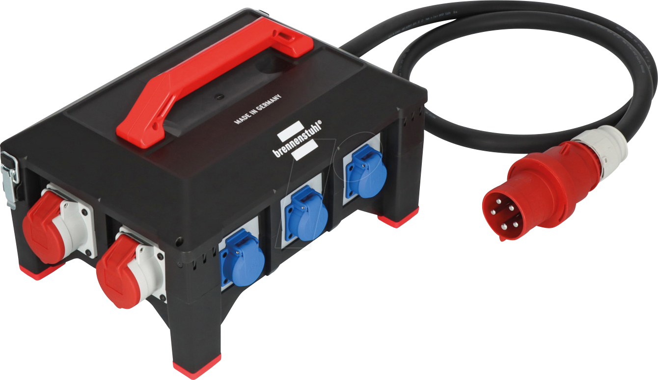 BRE 9150630168 - Baustromverteiler Professional, CEE 400V / 230V, IP44, 2 m Kabel