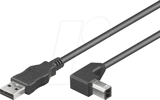 ICOC-U-AB-20-ANG - USB 2.0 Kabel A-Stecker > B-Stecker 90° gewinkelt, 2,0m