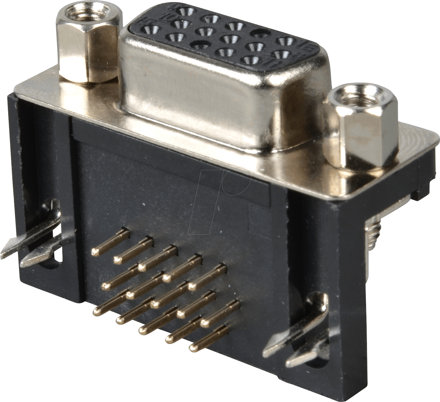 HD 15FW - D-SUB-Buchse, High Density, 15-polig, Print,gew.