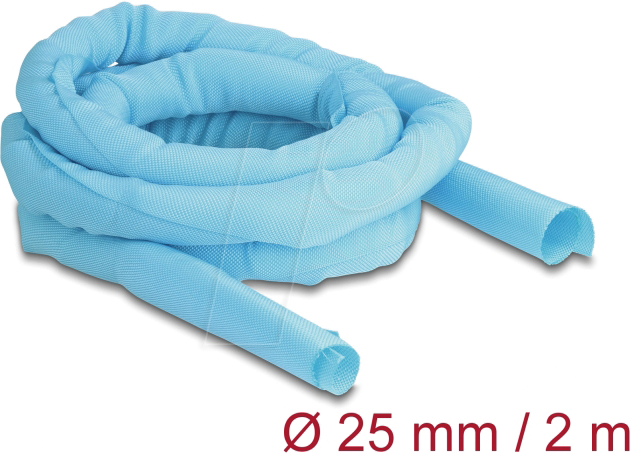 DELOCK 20879 - Gewebeschlauch selbstschließend hitzebeständig 2 m x 25 mm blau