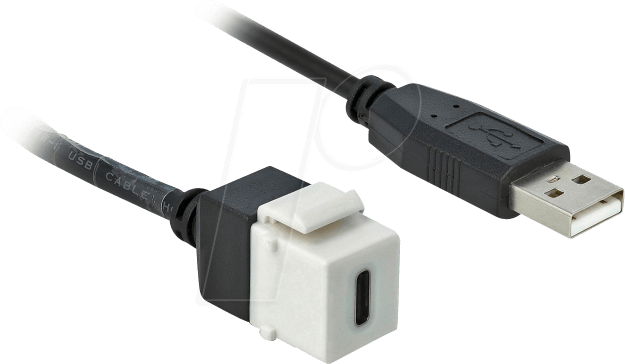 DELOCK 86382 - Keystone USB2.0 C Buchse > Stecker Kabel