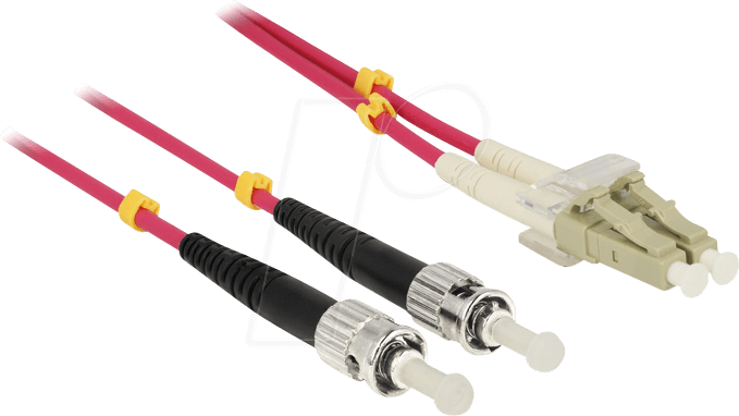 DELOCK 84687 - Duplex-LWL, LC/ST, 50/125µ, 3 m, OM4