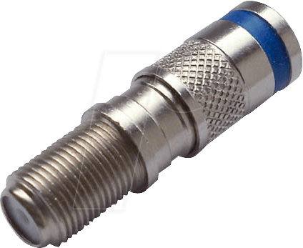 IK FKPS 49FM - F-Kompressionsbuchse, Farbring blau