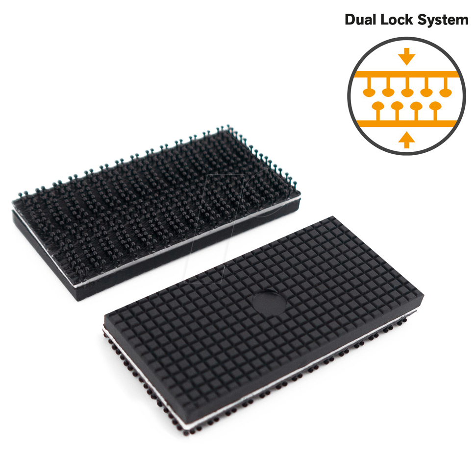 BERN 9 900 K50K2 - Schonbacken mit Klettverschluss, Kunststoff geriffelt, 50 mm, 1