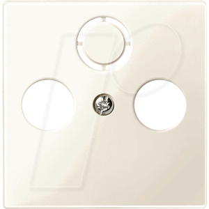 EL SM 296744 - System M, Zentralplatte, Antennendose, weiß, glänzend