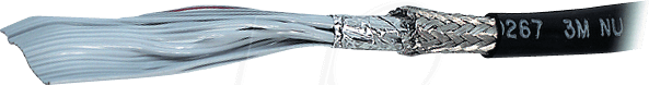 3M 3659-16 - Flachbandkabel, 16 pol, 30 m, schwarz