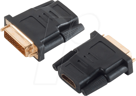 SHVP BS77401 - Adapter HDMI Buchse auf DVI-D (24+1) Stecker, vergoldet