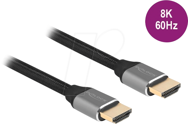 Thumbnail - DELOCK 83996 - Ultra High Speed HDMI Kabel 48 Gbps 8K 60 Hz grau 2 m zertifizie