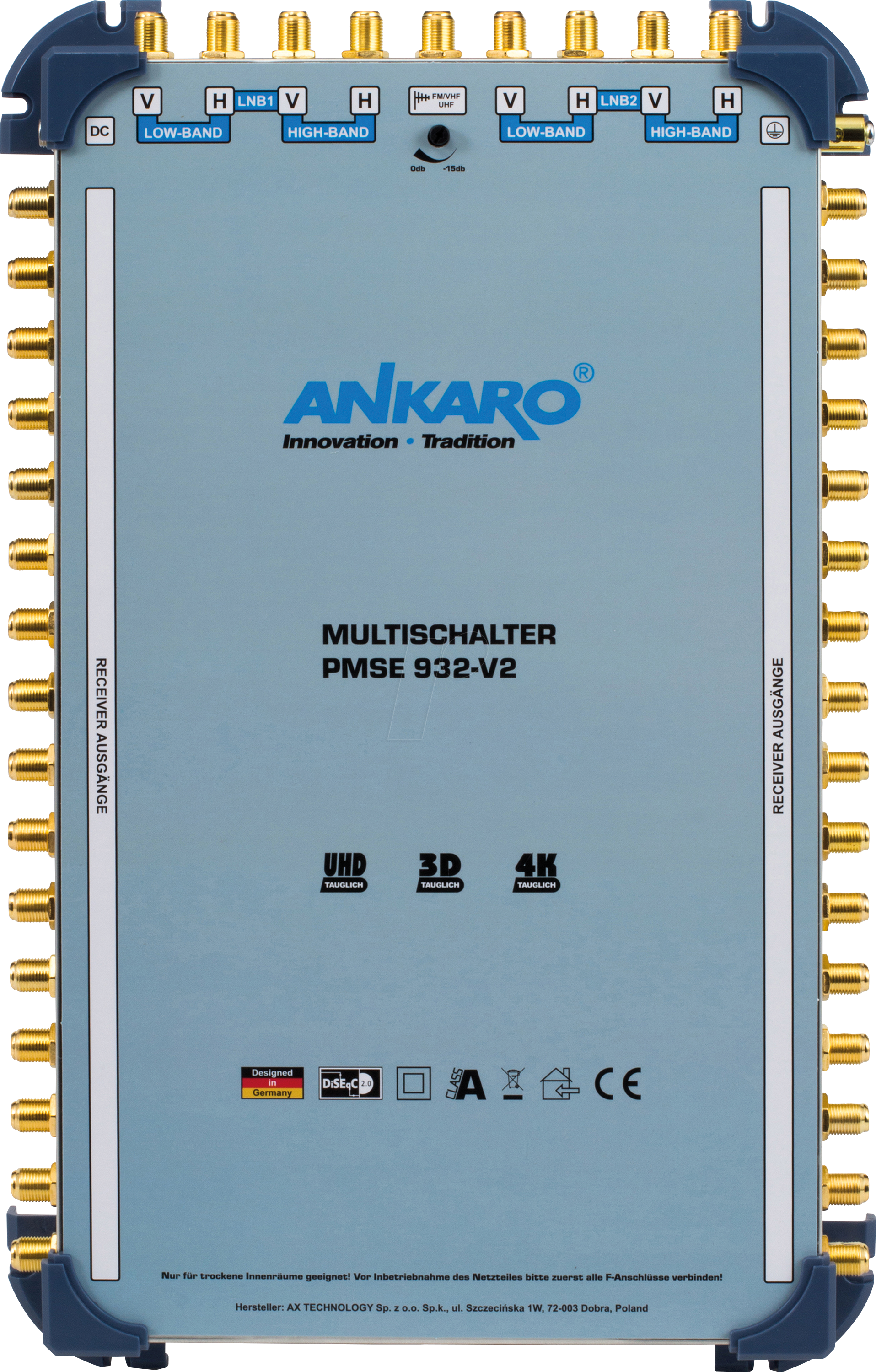 ANK PMSE-932-V2 - Multischalter 9 in 32, Terrestrik regelb.