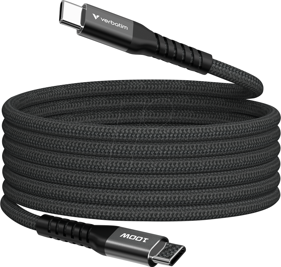 VERBATIM 31863 - Sync- & Ladekabel, USB-C > USB-C, magnetisch, 1,2 m, schwarz