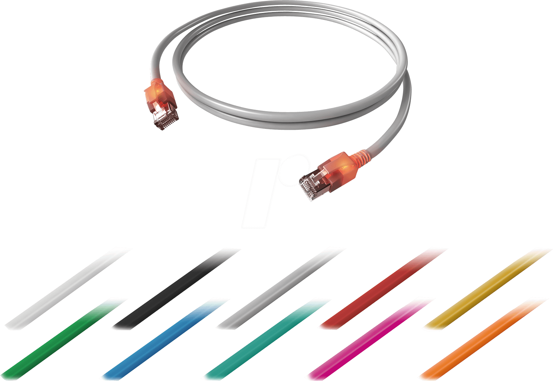 EASY CS1OA0075 - DualBoot® LED Patchkabel, Cat.6a, S/FTP, grau, 7,5 m