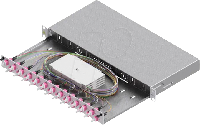 LSB1C334 - 19'' LWL Spleißbox, 1HE, 24 Ports, 24x LC-Duplex, OM4