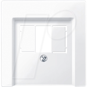 EL SM 296025 - System M, Zentralplatte, TAE/USB-Einsatz, aktivweiß, glänzend