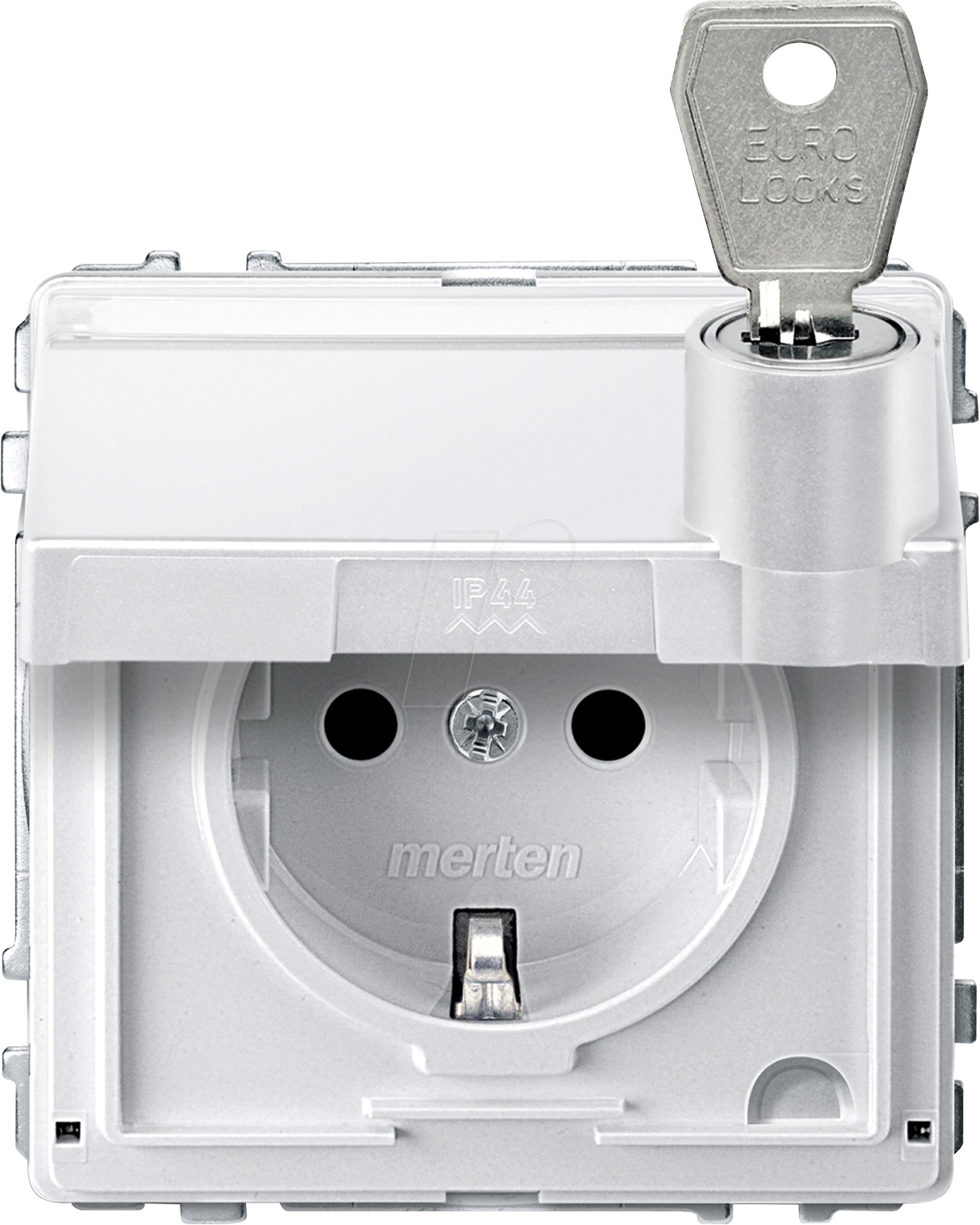MERTEN 2316-7219 - Steckdose, Klappdeckel, abschließbar, versch. Schließungen