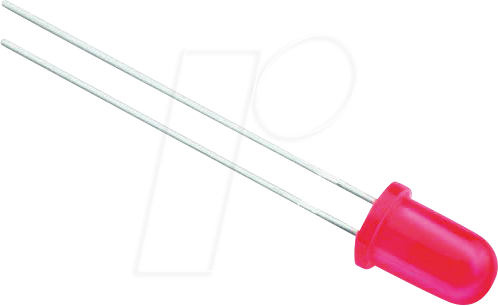 LED NSPR510GS - LED, 5 mm, bedrahtet, rot, 7000 mcd, 30°