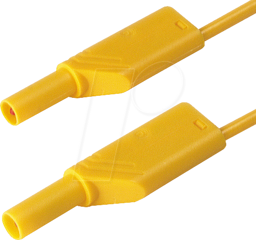 MLS WS 200 GE - Messleitung, 1,0 mm², 2,0 m, gelb, gesichert, stapelbar