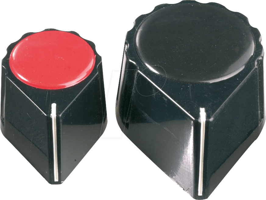 ZEIGER 20-6 SW - Potentiometerknopf für Achse Ø 6 mm, schwarz