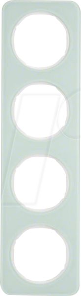 BERKER 10142109 - Rahmen 4fach R.1 Glas, polarweiß
