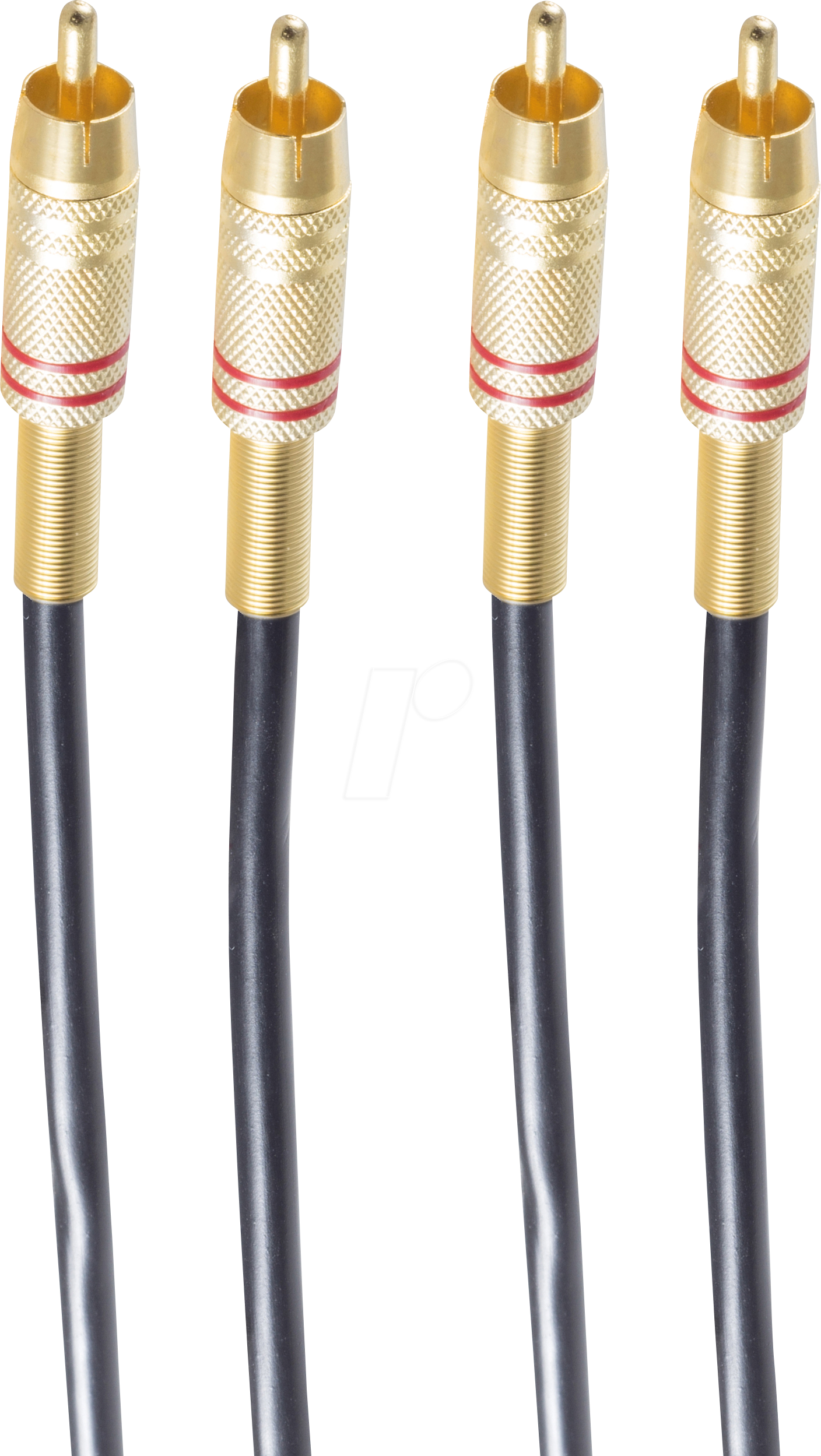 SHVP BS40224 - Cinch Audio Kabel, 2x Stecker, Metall, 2,5 m