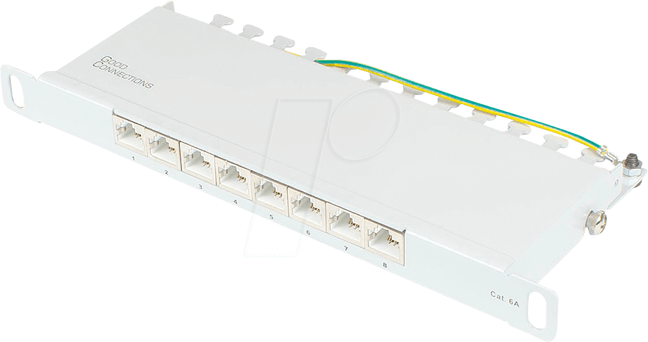GC N0129 - Patchpanel 10'', 8-Port, Cat.6a, 0,5 HE