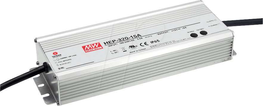 MW HEP-320-48A - LED-Trafo, 320 W 48 V, 6,7 A