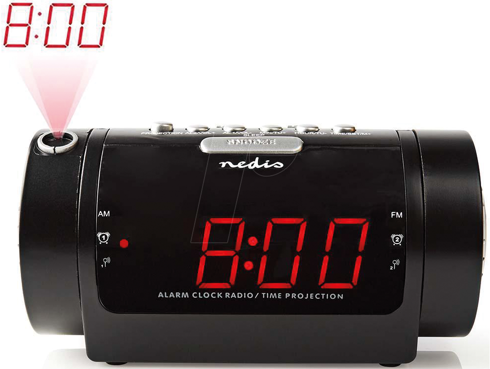N CLAR005BK - Digital-Wecker-Radio, LED-Anzeige, Snooze, Sleep Timer, Schwarz