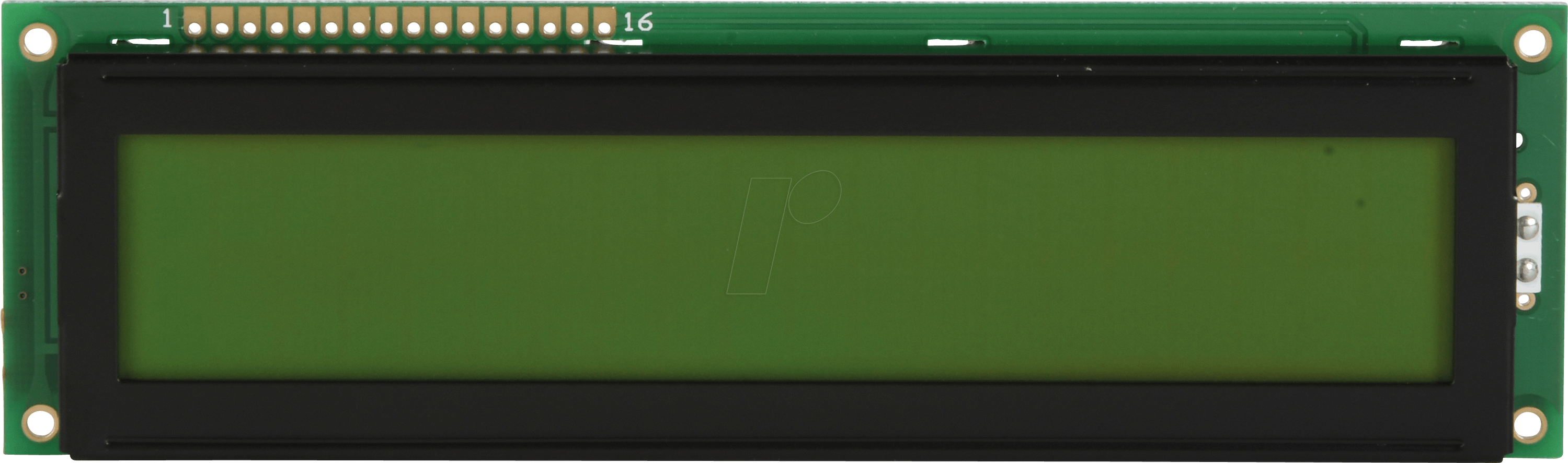 LCD-PM 2X20-8 A - LCD-Modul, 2x20, H:8,3mm, ge/gn, m.Bel.