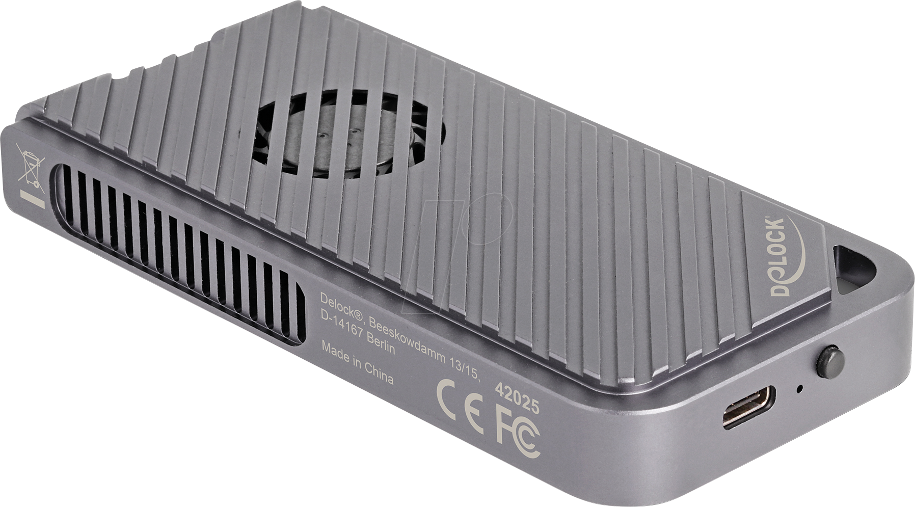 DELOCK 42025 - Externes M.2 NVMe SSD Gaming Gehäuse, USB 4.0