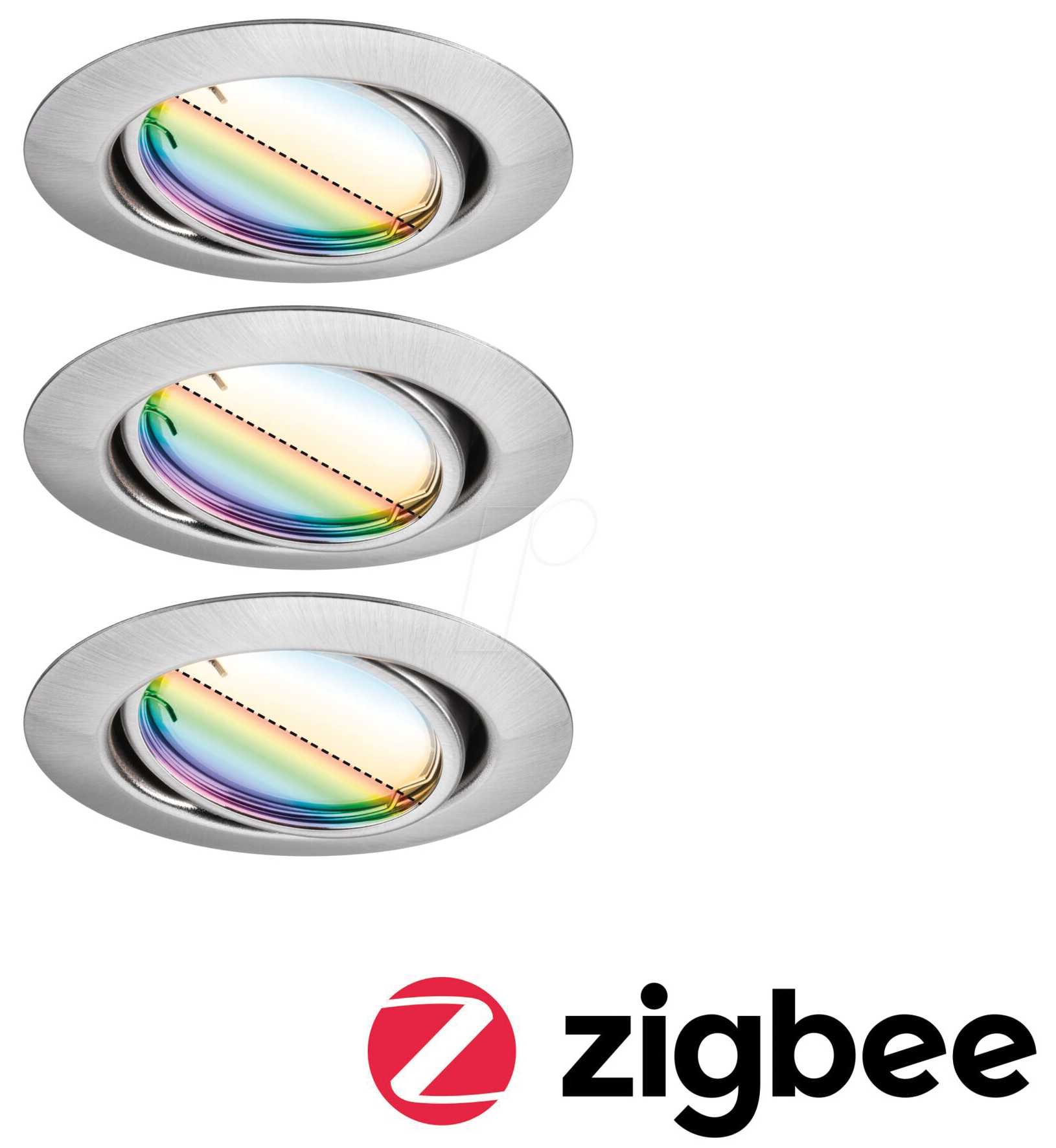 PLM 92467 - Einbauleuchte Base Coin, 4,9 W, 420 lm, RGBW, 20°, Zigbee, 3er-S