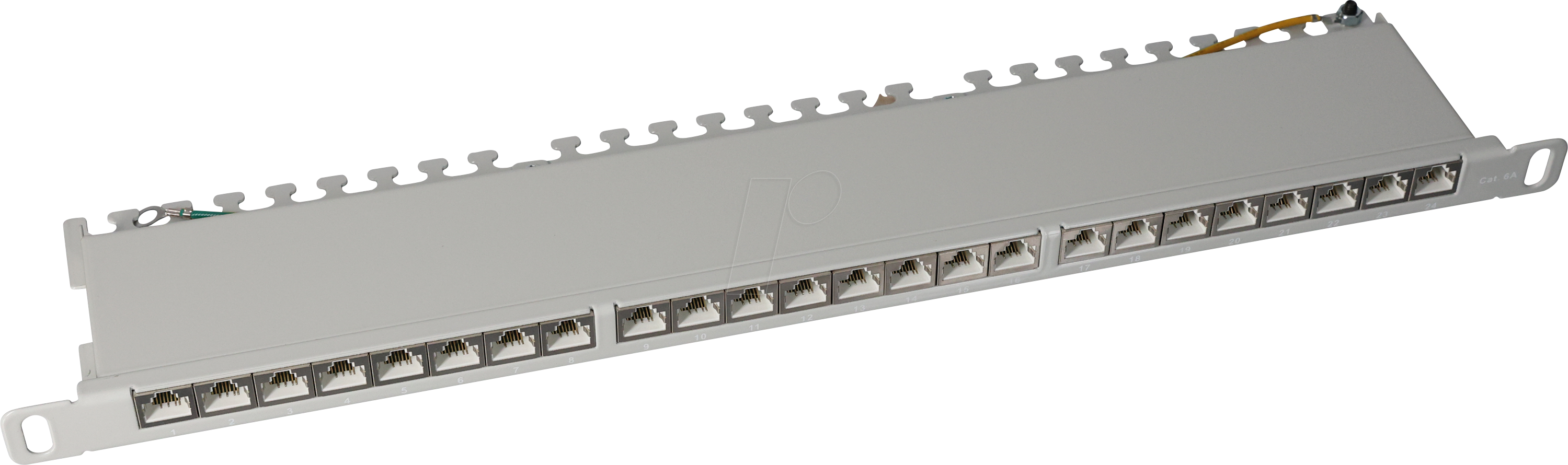 TTL 182224C6A05U - 19'' Patchpanel für 24x Port, Cat.6a, 0,5HE, lichtgrau