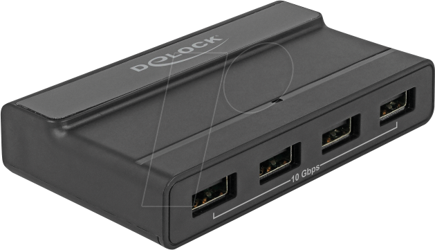 DELOCK 64053 - USB 10 Gb/s Hub, 4 Port, USB-C zu 4x USB-A