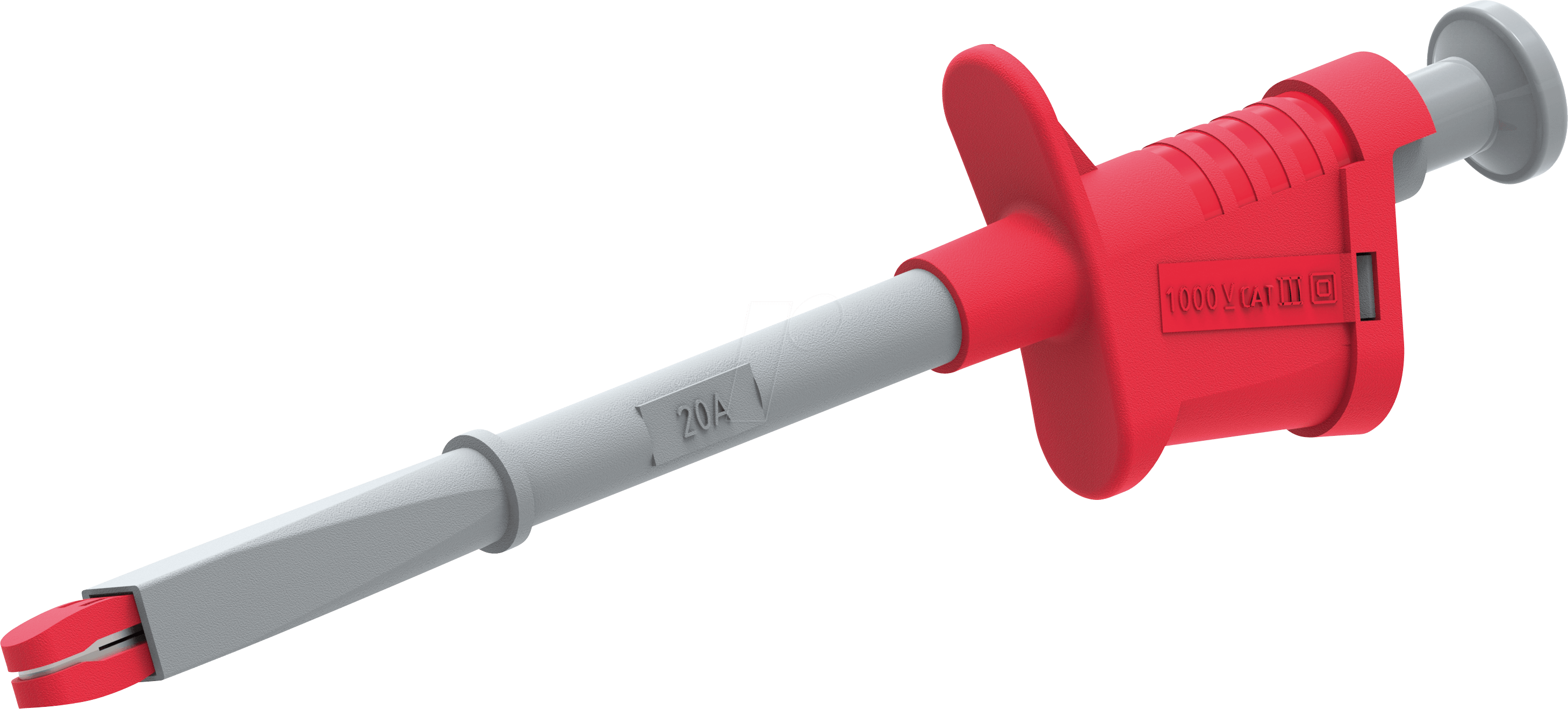 KH 6009-IEC RT - Krokodilklemmen, 11,5 mm, 6 A, rot, starr