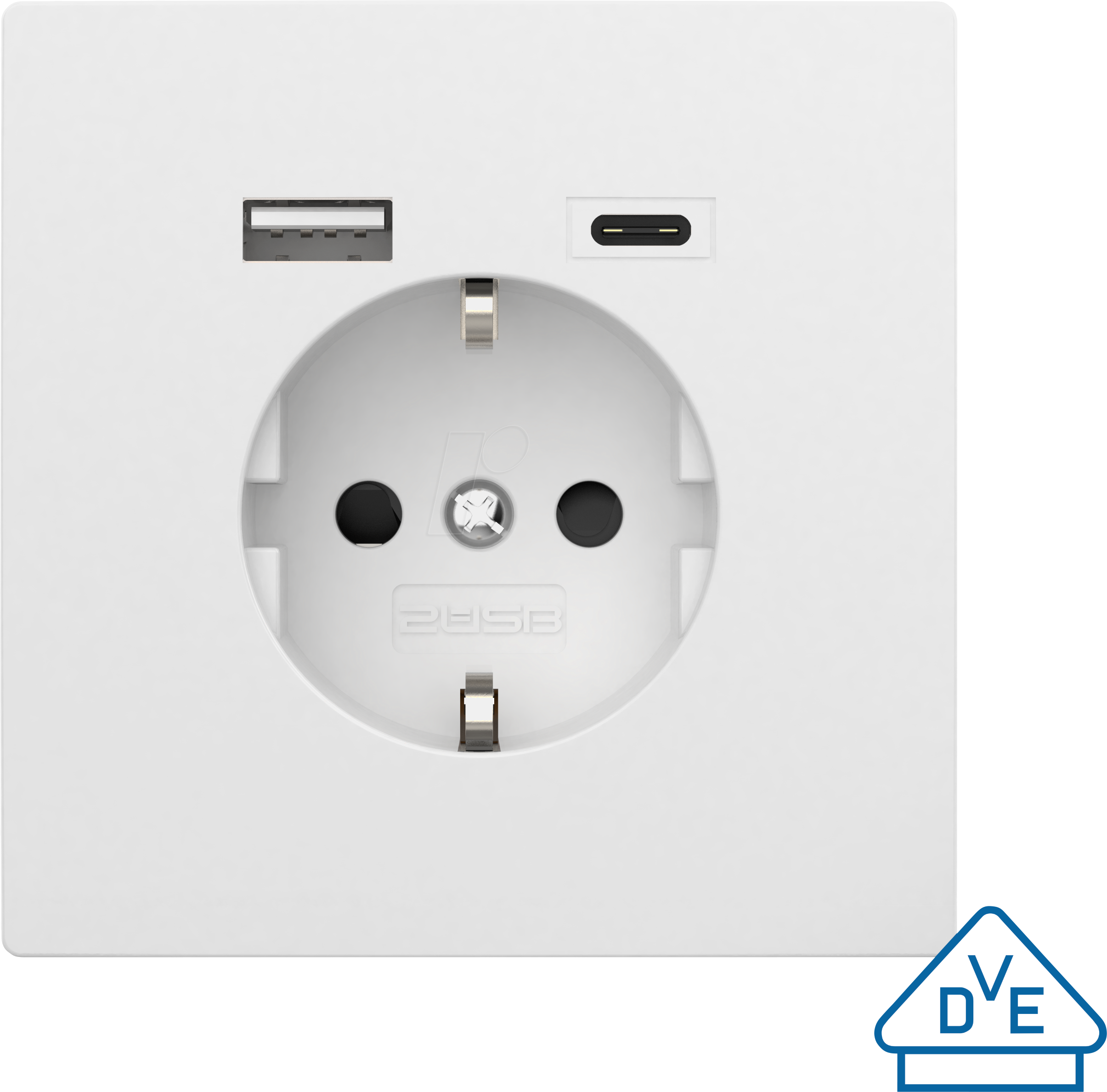 2USB ICP 80M RWG - 2USB inCharge Pro - Monoblock, USB Steckdose