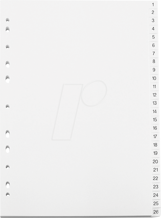 KREG A4 1-52 - Kunststoffregister, A4 (1-52)