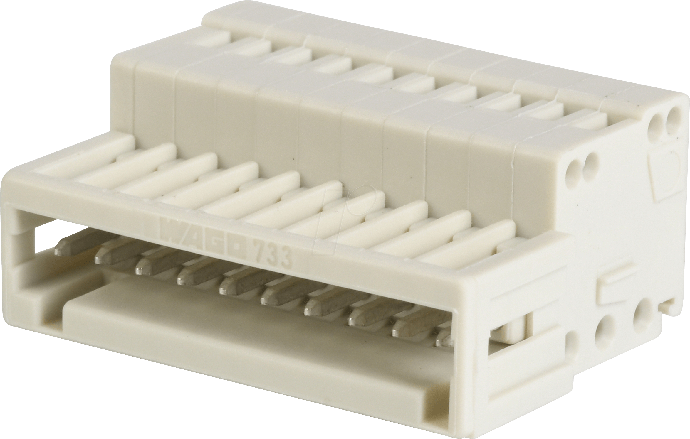 WAGO 733-210 - CAGE-CLAMP Stiftleiste, Micro, RM 2,5, 10-polig