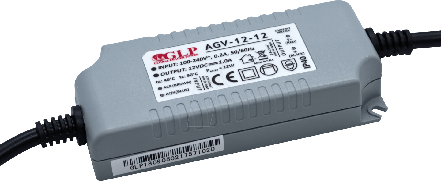 AGV-12-12 - LED-Netzteil, 12 W, 12 V DC, 1 A, IP40