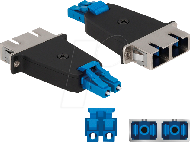 DELOCK 87947 - Kupplung LC Duplex Stecker > SC Duplex Buchse, blau