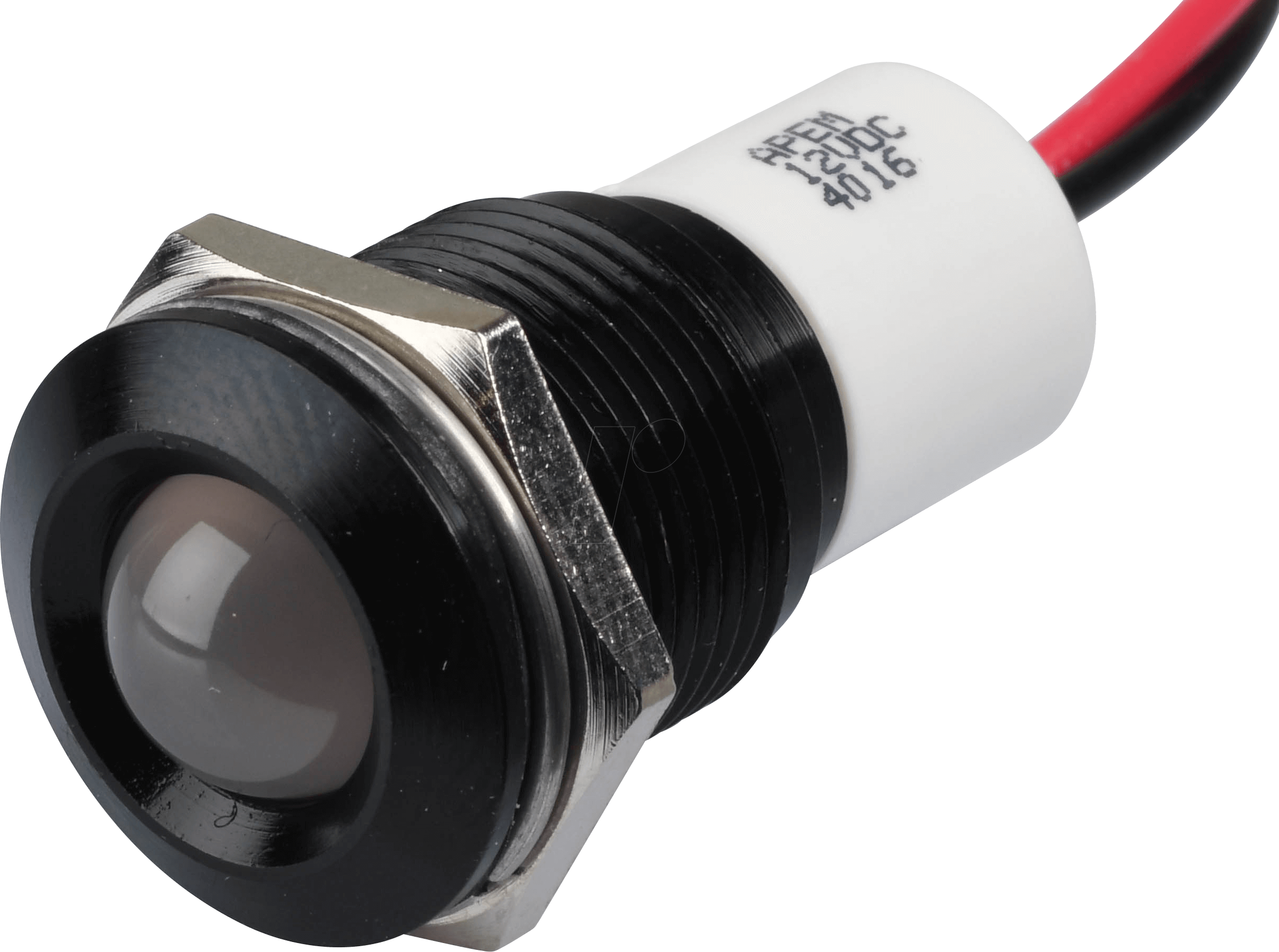 APM Q16P3B W12E - LED-Signalleuchte, weiß, 12 V, Ø 16 mm, vorstehend, bedrahtet