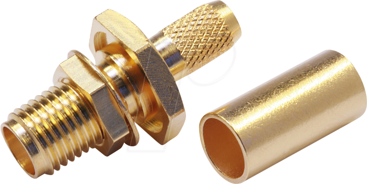 TG 100024666 - SMA-Kabeleinbaubuchse für RG-316/U vergoldet